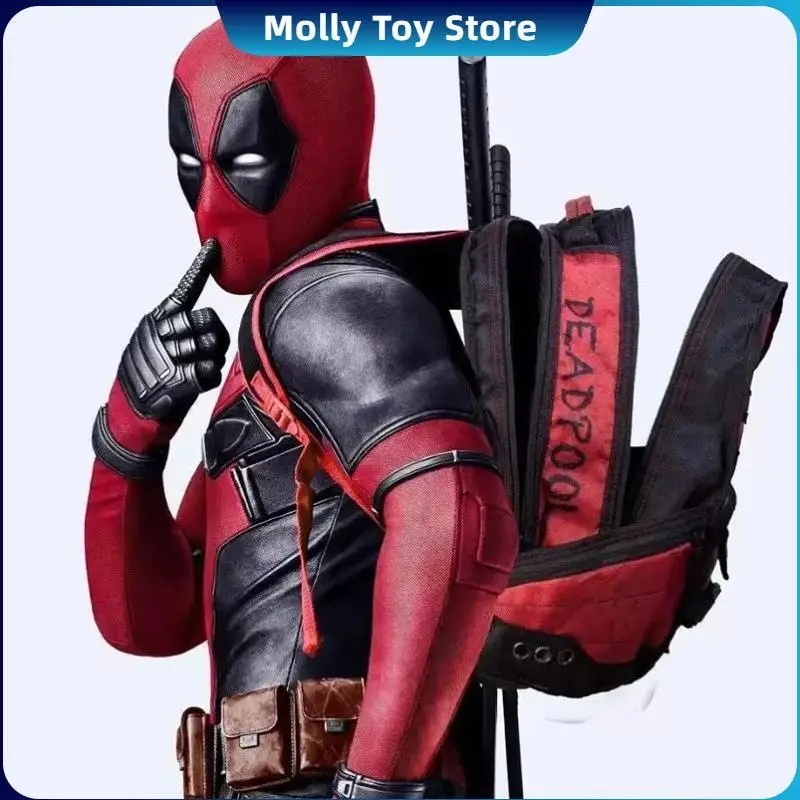 Marvel ​Deadpool School Bag Hero Peripheral Creative Fashion Backpack Malestudent Personality Backpack Leisure Travel Bag  Gifts