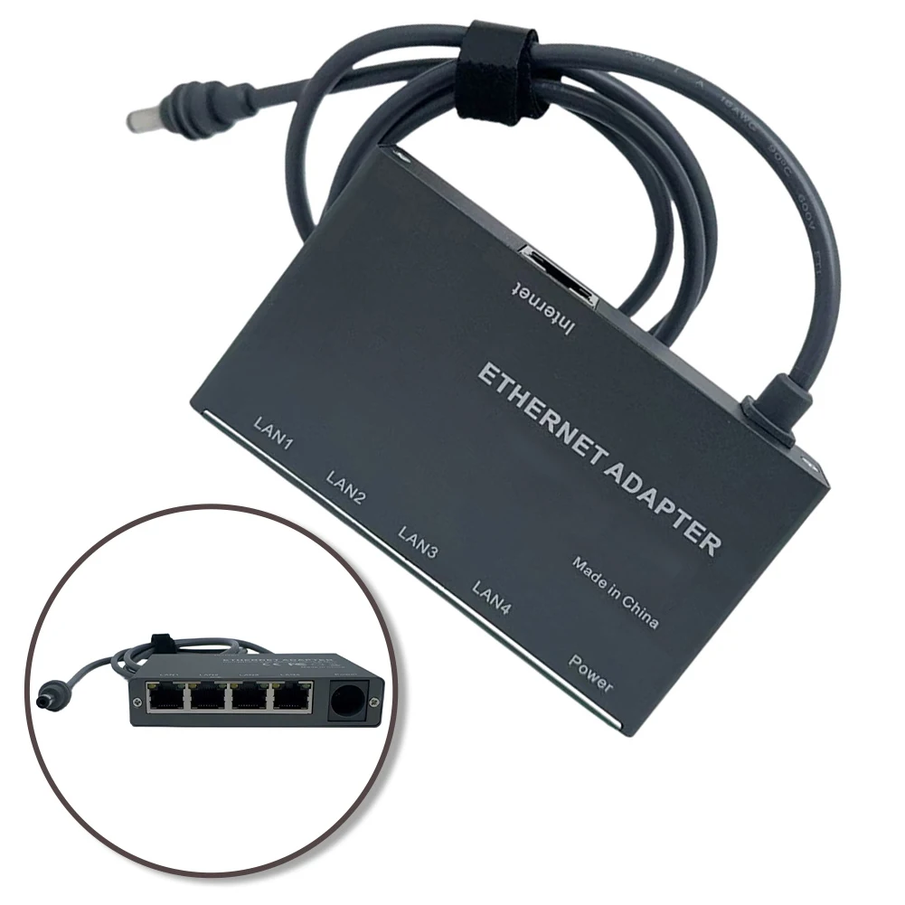 Network Adapter Box 12-57V Power Input Multi Ports For Starlink For Gen3 For Starlink Mini Ethernet Adapter