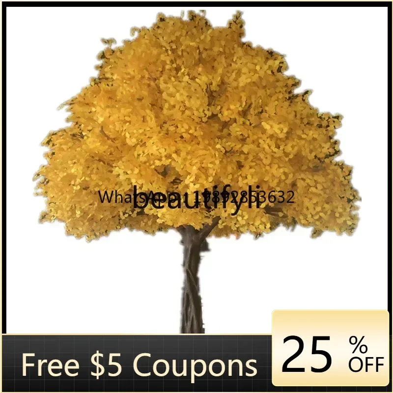 FF Simulation ginkgo indoor and outdoor welcome pine landscape shopping mall stage props fiberglass fake tree