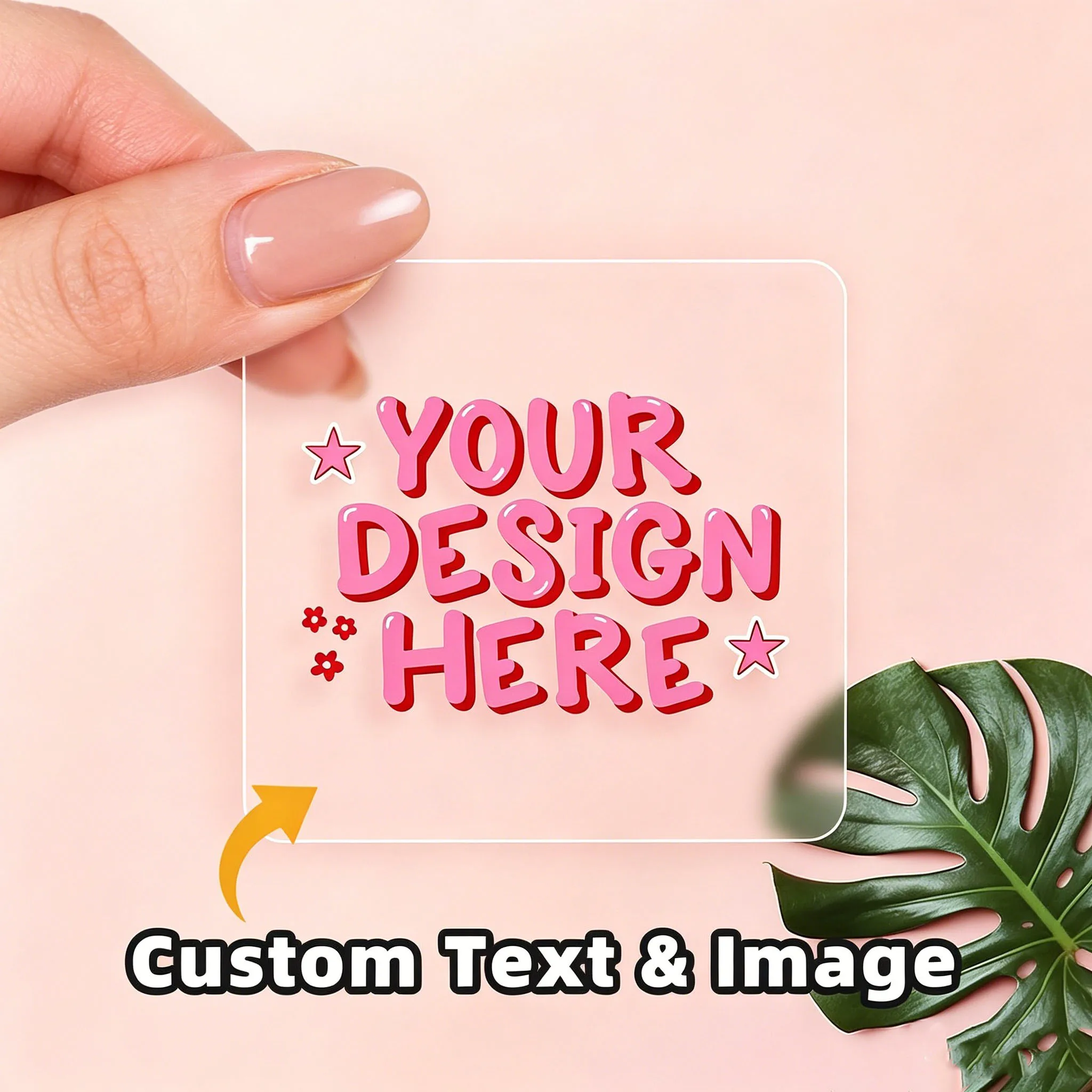 Custom Stickers Waterproof Custom Logo Labels Square Personalized Stickers for Wedding Baptism Party Company Logo Gift Packaging