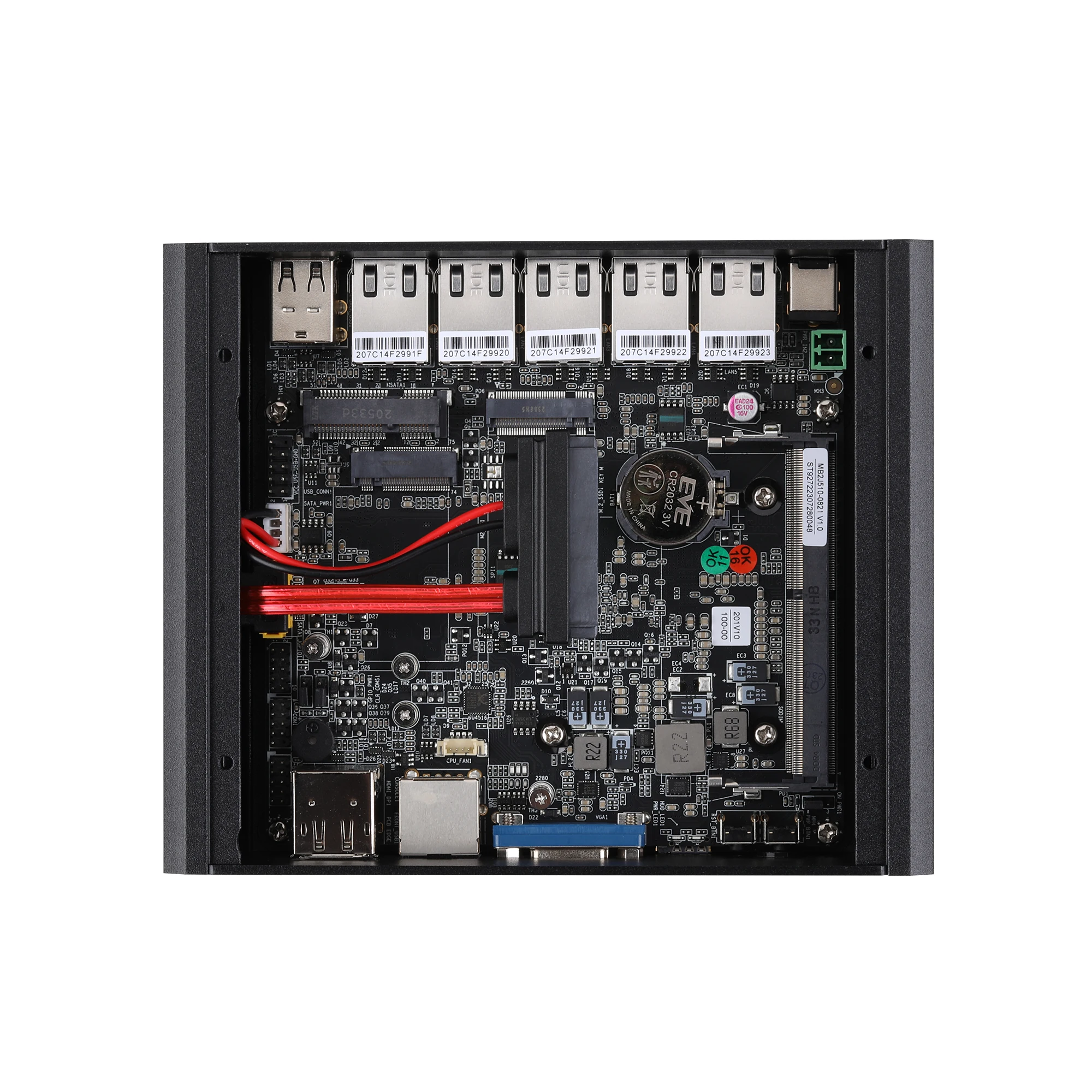 Qotom Q10821G5 كمبيوتر صغير 5*2.5GLan Celeron J6412 AES-NI 2 جيجا هرتز 2USB3.0 RJ45 COM DP VGA Proxmox Pfsense جهاز توجيه جدار الحماية كمبيوتر صغير