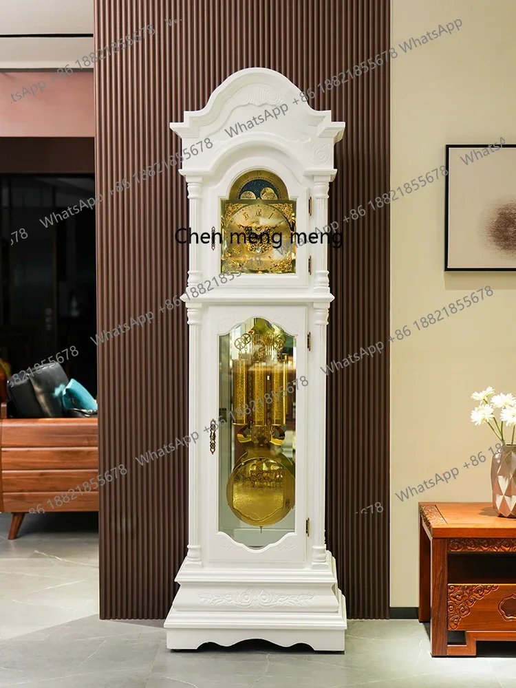 

Floor clock Living room Villa European retro mechanical pendulum clock Large table clock Classical