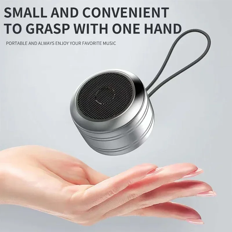 مكبر صوت ذكي لاسلكي فضي ، سبائك الألومنيوم ، مكبر صوت متوافق مع بلوتوث ، ضوء ، حر اليدين ، مضخم صوت ، دعم TF للتجمع