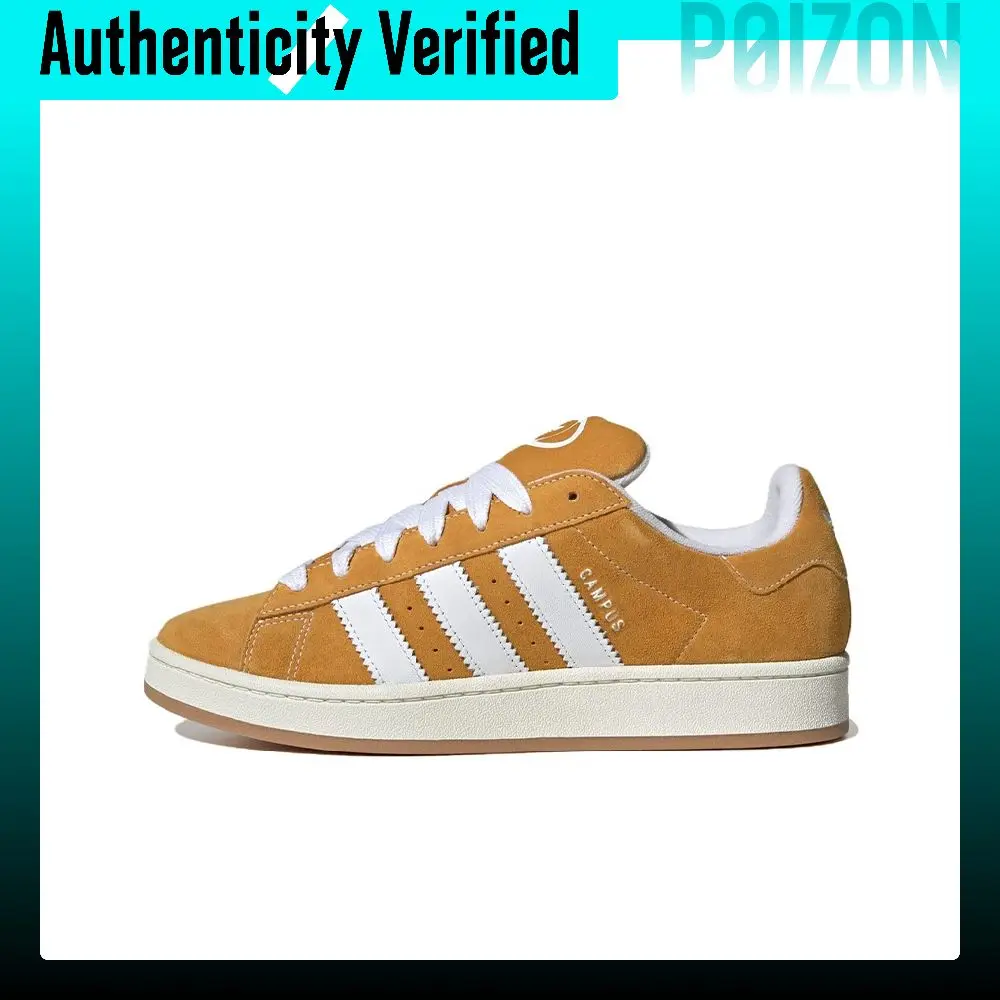 Adidas Originals CAMPUS 00s Puffy Shoes Wear resistant And Lightweight Low top Skateboard Shoes Unisex Orange White H03473