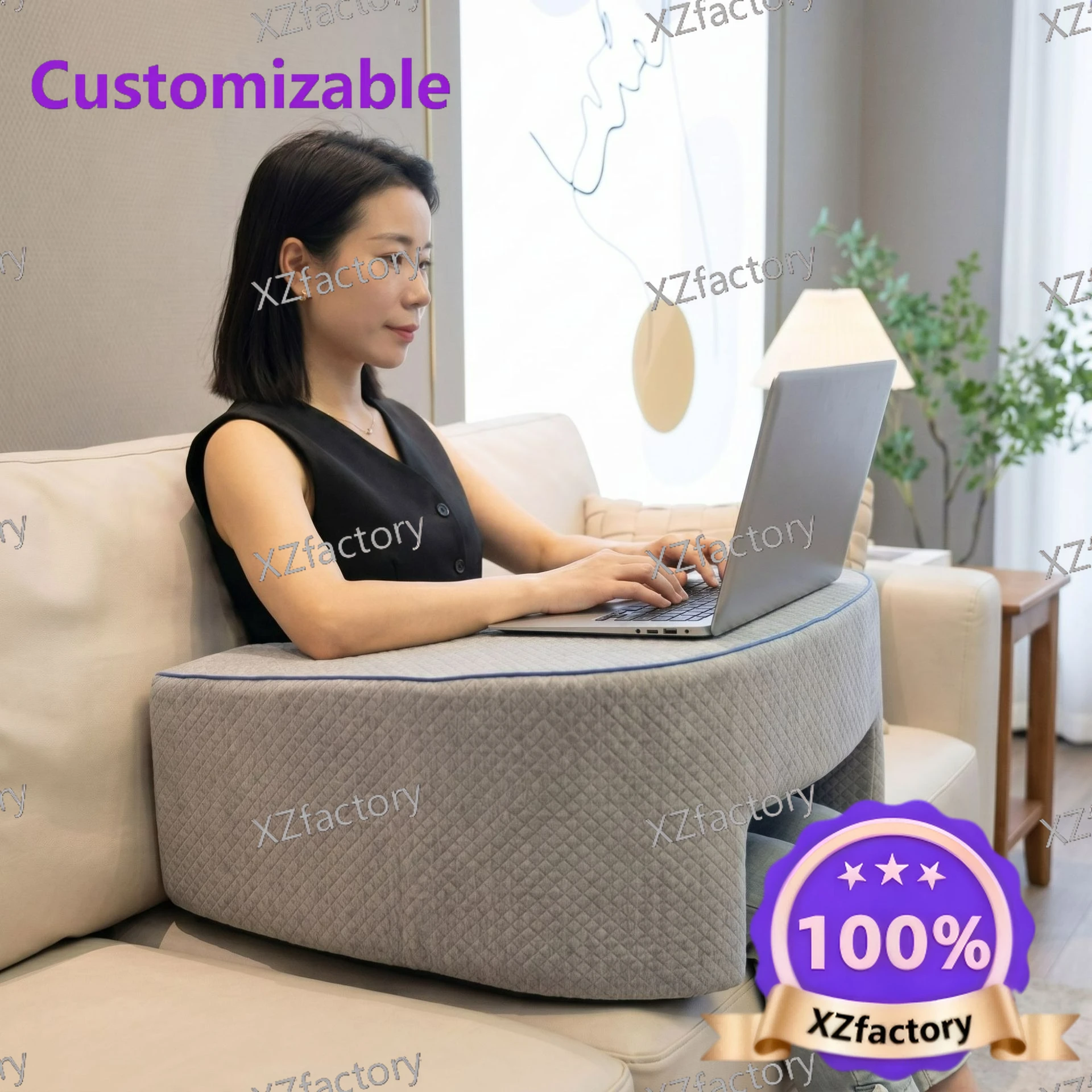 

Customizable 1 Pc Gaming,Working, Sitting in Floor Sofa,with Removable and Was Soft Reading Pillow, Arm Rest Lap Desk Pillow