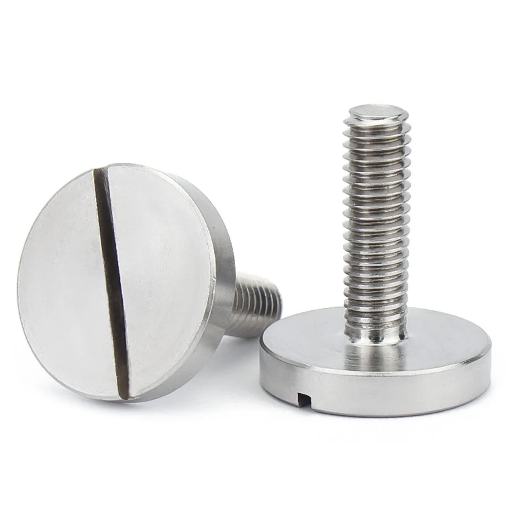 M2.5 M3 M4 M5 M6 Flat Big Round Slotted Head Screw Thread Grooving Bolt 304 Stainless Steel