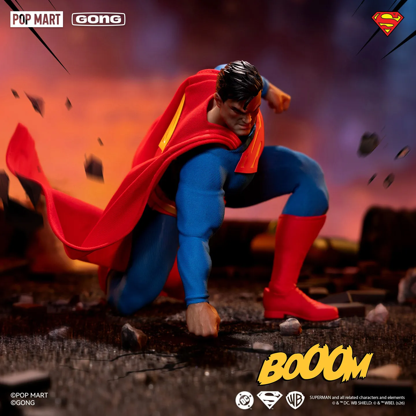 

POP MART GONG DC Бэтмен Хаус, Супермен — Коллекционная фигурка с подвижными суставами и тканевым нарядом для коллекционеров игрушек DC Comics