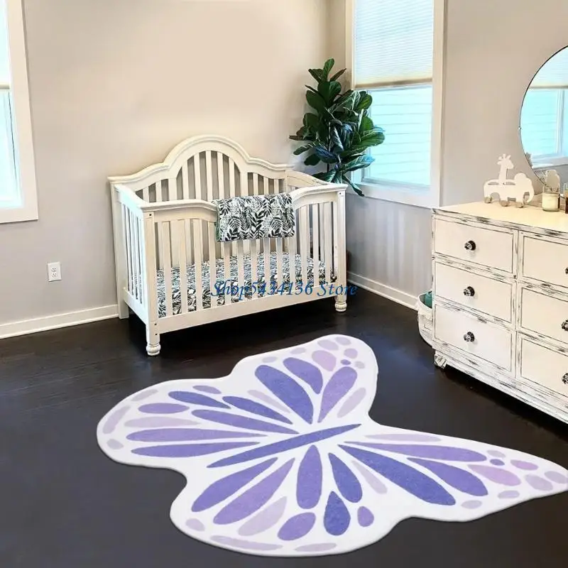 H7ED Butterfly Luxurys Carpet Living Room Minimalists Coffee Table Blanket Bedroom