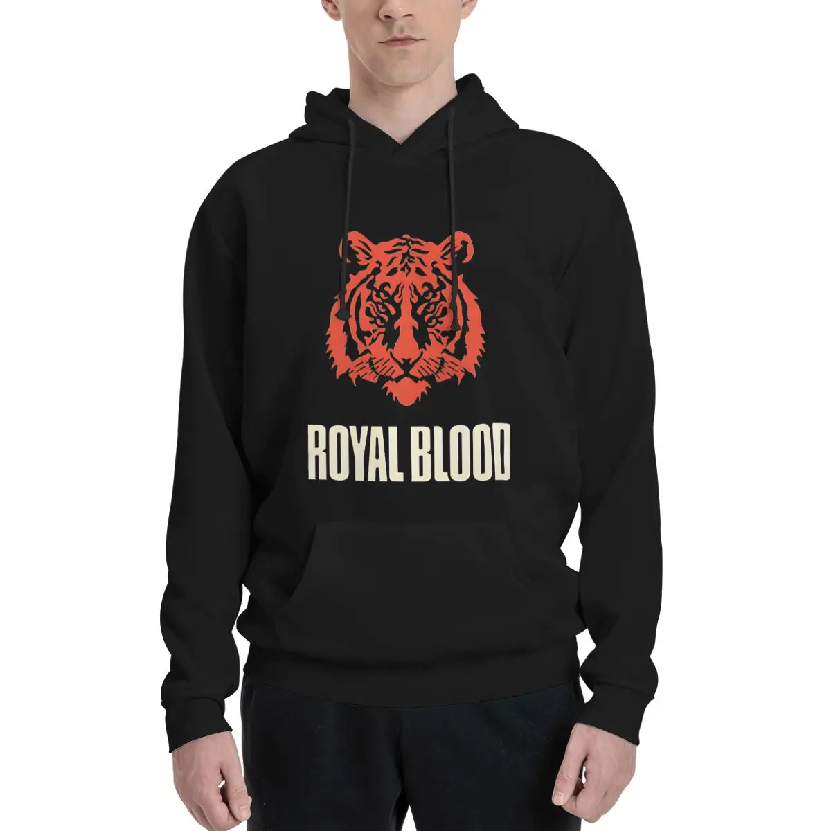 Sudadera con capucha de poliéster de sangre real para hombre, suéter cálido, colores Dif, lindo loro en espejo, tallas