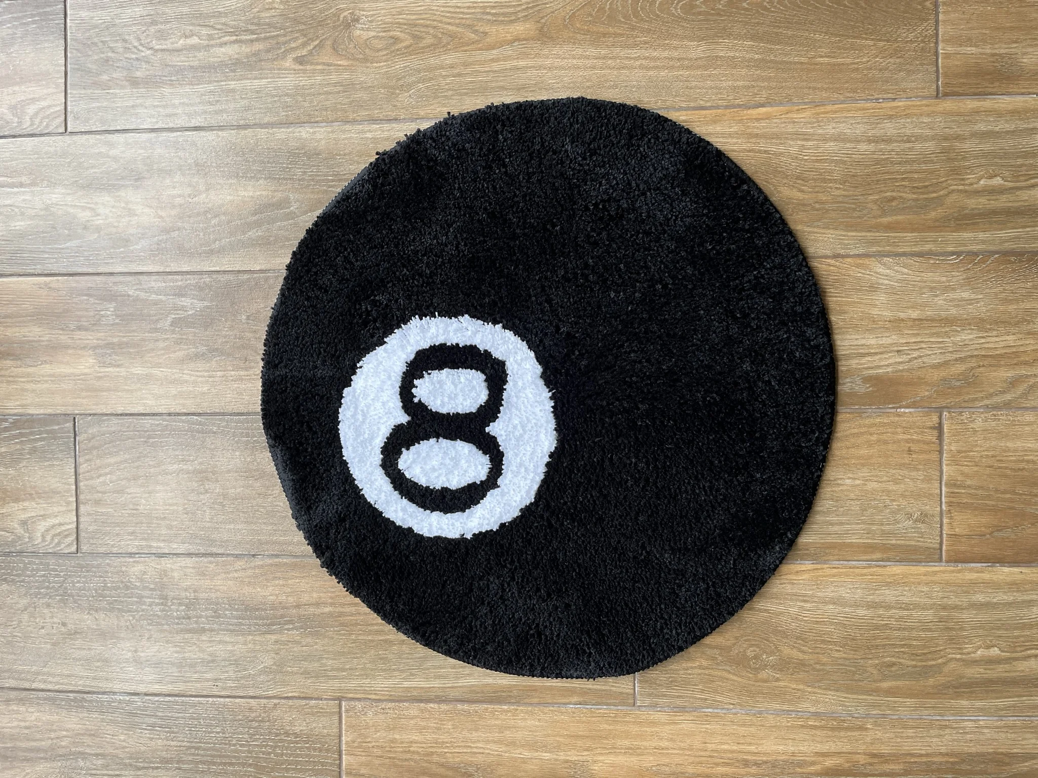 Schwarze Eight-Ball Beflockung Billardtisch Matte Spielzimmer Dekorationen Man Cave Billardtisch Abdeckung Teppich für Unterhaltung – Detail 2