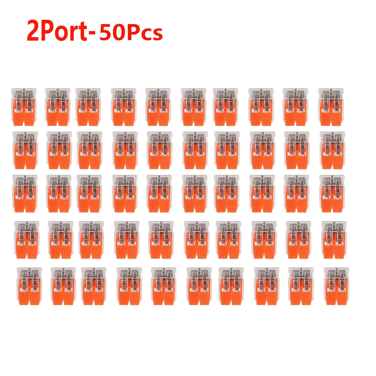 50/100 stuks elektrische snelconnectoren, doe-het-zelf kabelverbindingsgereedschapsset (28-12 Awg), 2/3/4/5 poort plug-in elektrische connectoren