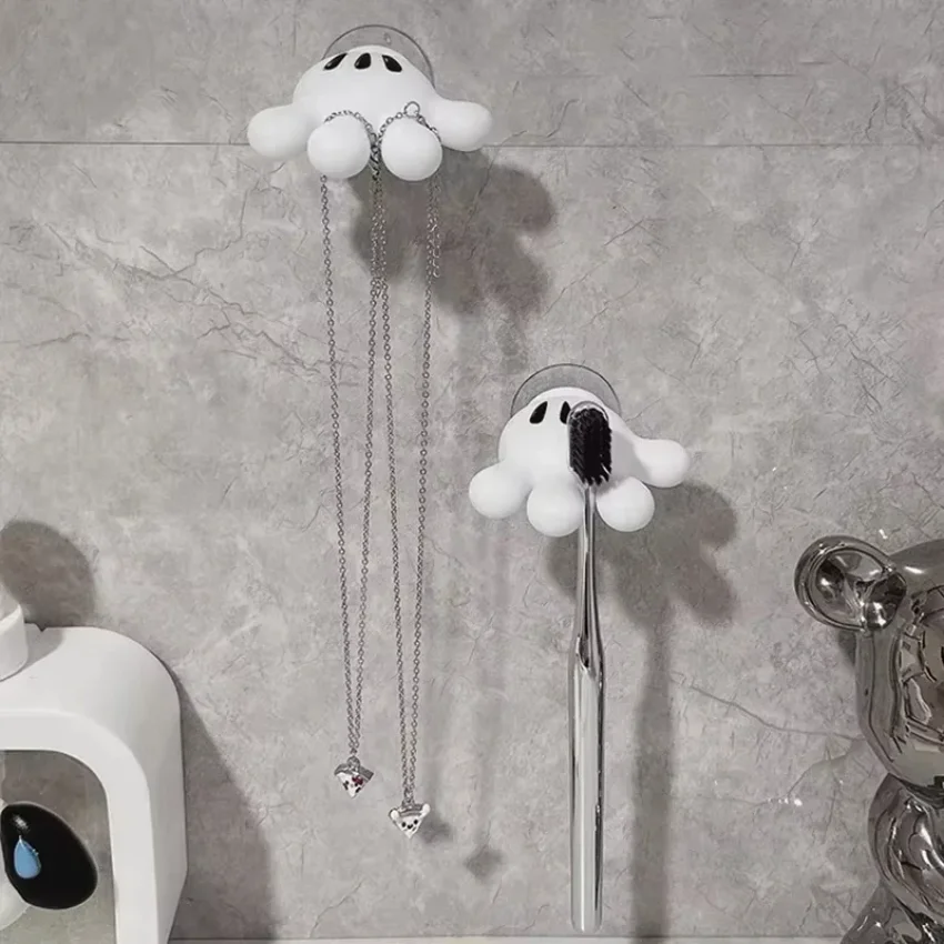 Picture 6: Toothbrush holder Mickey Palm cute bathroom towel suction cup multi-function hook traceless hook data cable winder
