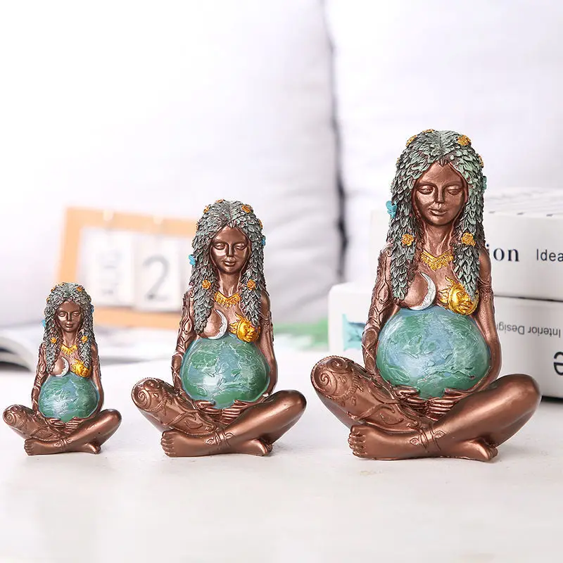 

Mother Earth, resin ornaments, crafts, Mother Earth statues, statues, goddesses of art, statues, tabletops, Mother Earth