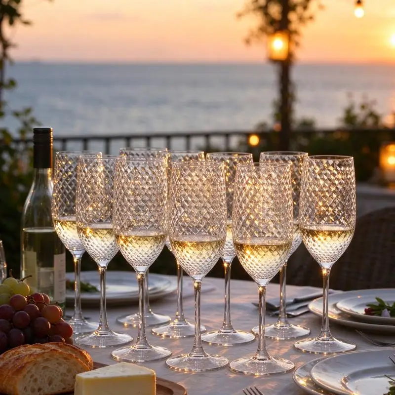 BPA Free PS Champagne Goblets 170/220ml Reusable Shatterproof Cocktail Glasses for Bachelorette Party Home Dinner Table