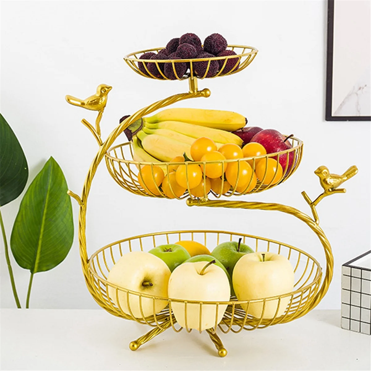

3-Tier Fruit Basket Holder Decorative Fruit Bowl Rack