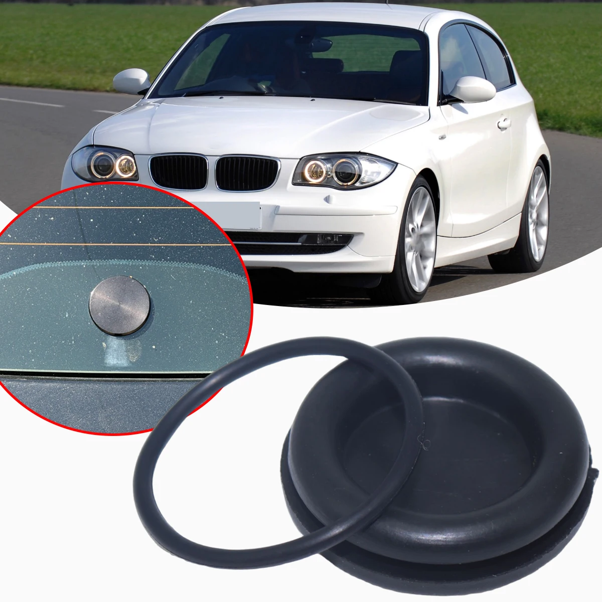 

For BMW 1 Series E81 E87 2005-2011 116/118/120/130 I Car Rear Window Wiper Windshield Delete Bung Seal Blade Arm Cap Removal Kit