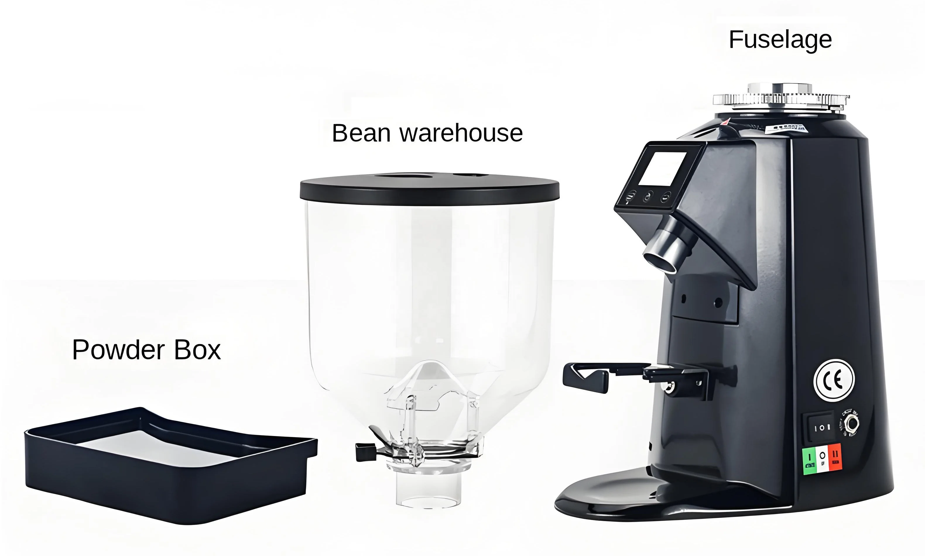 Cheap and Durable Commercial Automatic Cafe One-key Powder Extraction Coffe Coffee Bean Grinder