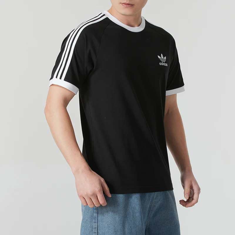 adidas-t-shirt-a-col-rond-a-3-bandes-pour-hommes-sport-fitness-manches-courtes-kb2459