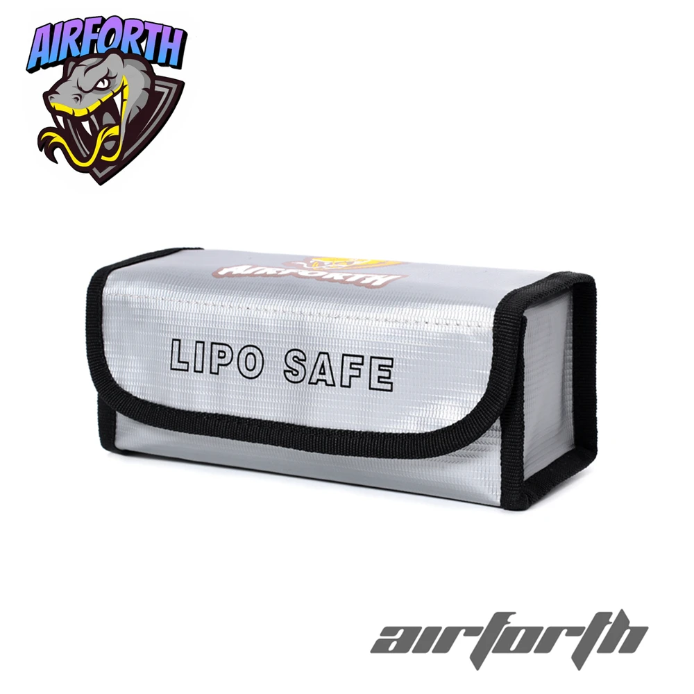 Airforth Brandwerende Waterdichte Explosieveilige Draagbare Lipo Batterij Veiligheidstas 185X75X60Mm Voor Rc Helikopter Vliegtuig Fpv Drones