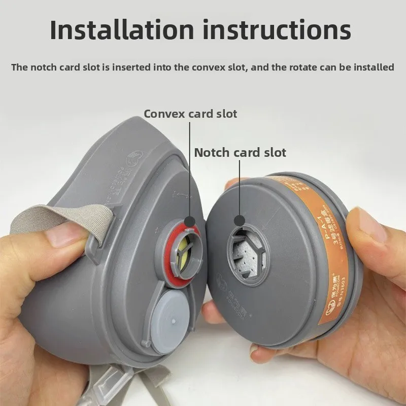 3603/3604/3607 Máscara facial de poeira e fumaça de gás com filtro único Máscara de segurança de trabalho Máscara de poeira de tinta spray com máscara de filtro reutilizável