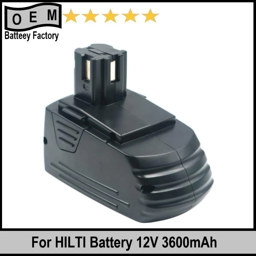 

Ni-MH Battery 12V 3600mAh Replace for HILTI SFB121 SF-121A SFB126 SFB-126 TCM2 SF120-A SF-120-A APH Power ToolsL12