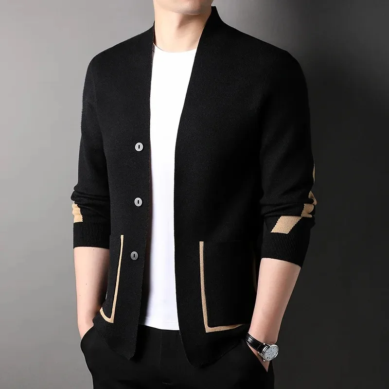 

Top Grade 2024 New Brand Designer Fashion Knit Cardigan for Men Sweater Casual Japanese Coats Graphic Jacket Mens Clothing