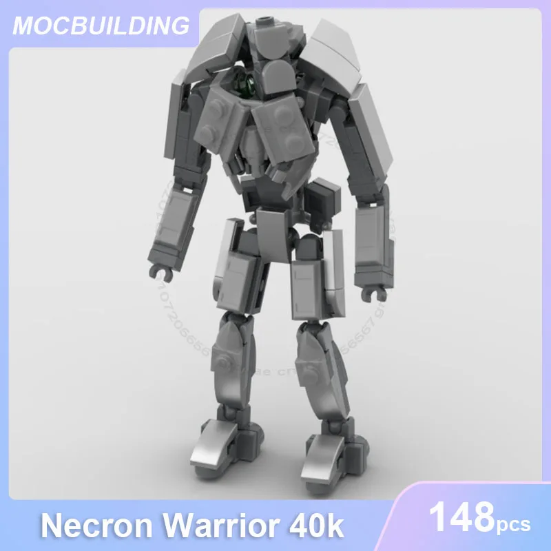 Guerreiro Necron 40K Modelo MOC Blocos de Construção, DIY Montar Tijolos, Coleção Criativa Educacional, Espaço Display Brinquedos, Presentes, 148 Unidades