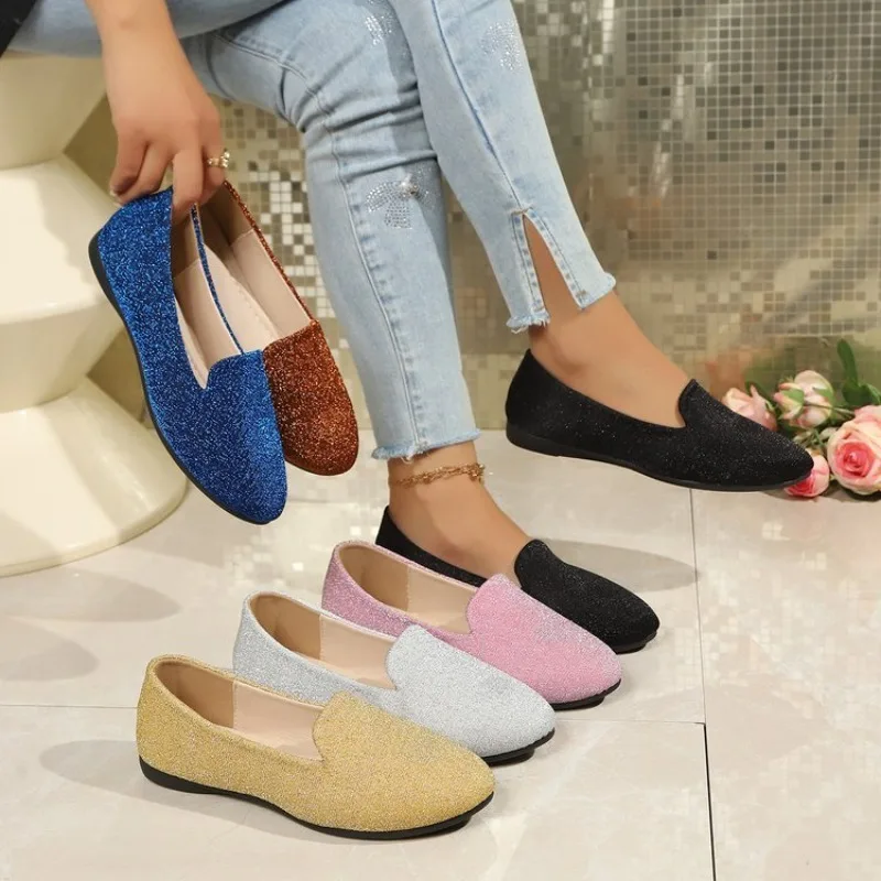 

Spring Summer Women Flat Shoes Woman Ballet Flats Candy Color Ladies Shoes Large Size Autumn Casual Shoes Women Loafers