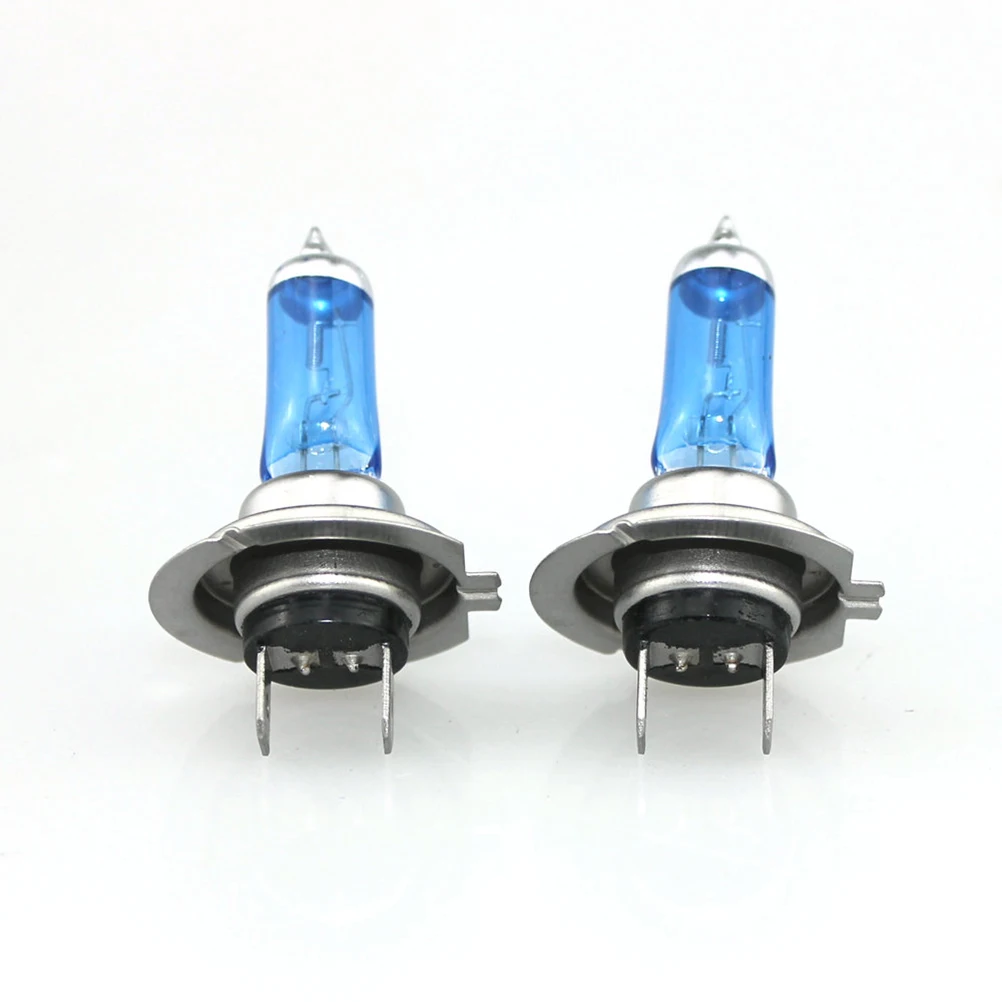 

2pcs H7 Dc 12V Car Auto Halogen Headlight Headlamp White 6000K High Brightness Fog Penetration Driving Clarity P43T Type
