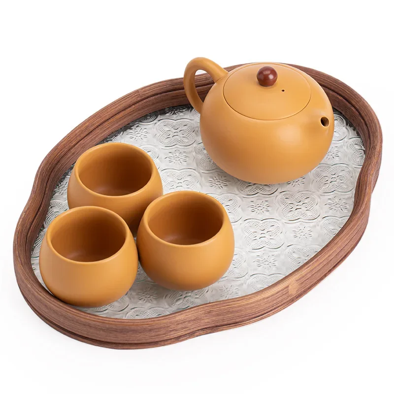 Sandpot tea set, tea tray, dry brewing tray, home office tea.
