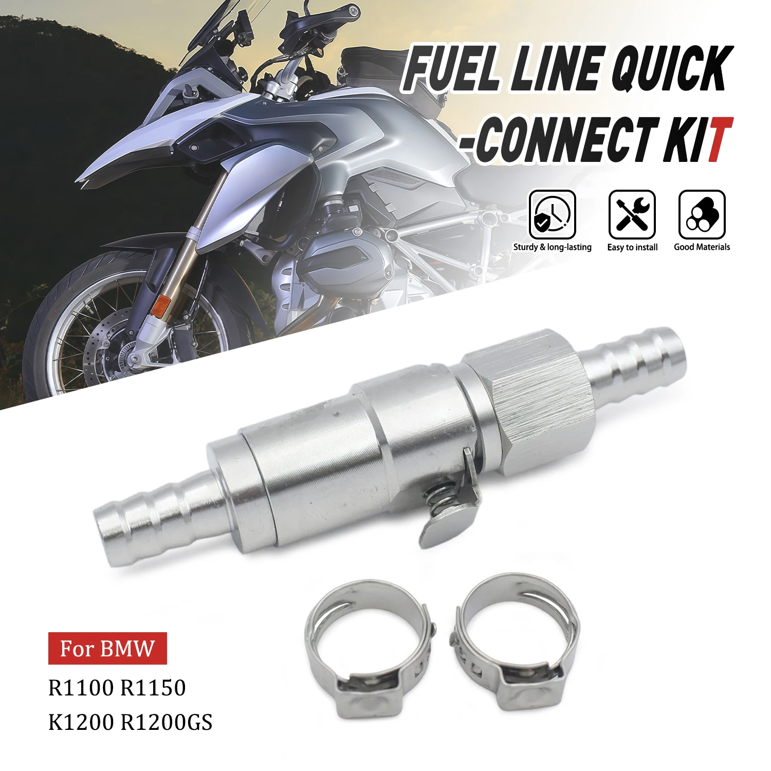 Fuel pipe quick release connector set Motorcycle For BMW R1100 R1150 K1200 R1200GS Fuel Line Quick Disconnects Couplings Set
