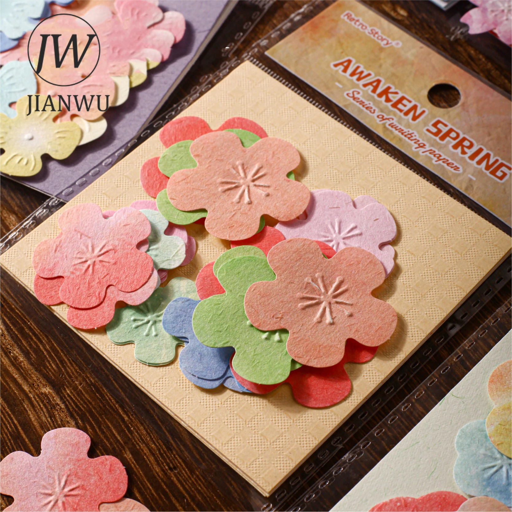 JIANWU Awakening Spring Collection Series Vintage Flower Landscape Collage Scrapbook Material Creative Junk Journal  Stationery