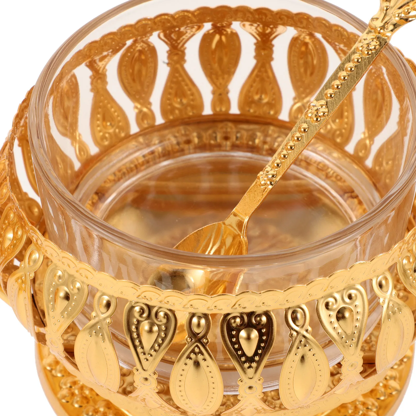 

1 Set Vintage Seasoning Jar With Handle Metal Glass Spice Container Kitchen Condiment Pot Sugar Storage Jar For Home Restaurant