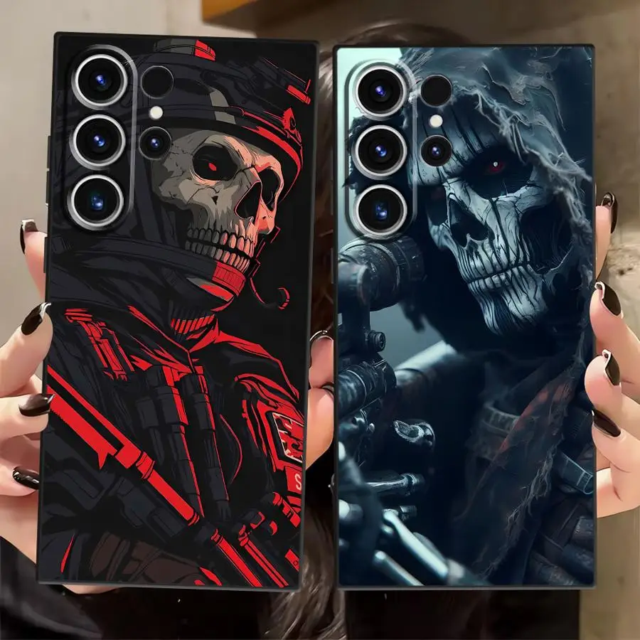 Case for Samsung Galaxy S26 S23 S21 FE Note 20 Ultra 8 9 10 S25 Ultra S24 Plus S10 S9 S20 Funda Phone Cover Cool Skeleton
