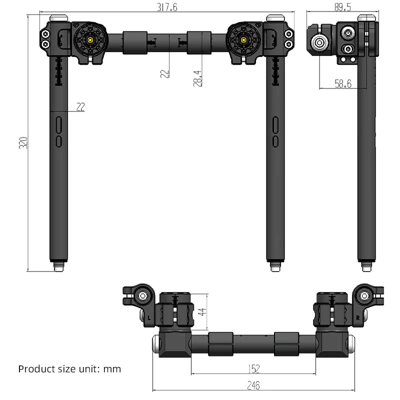 Motorbike Separation Handlebar Motorcycle Adjustable Steering Handle Bar 22mm 28mm Universal for Motocross Scooter Accessories