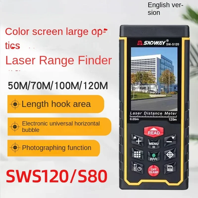 Laser Afstandsmeter SW-S120 Digitale Elektronische Schijf Meetlint Infrarood Afstandsmeter Elektronische Liniaal