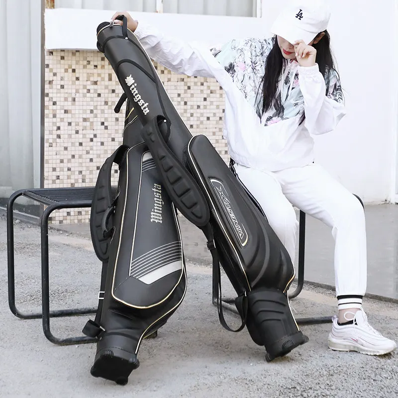 Hard shell big belly fishing rod bag waterproof portable fishing tackle shoulder backpack sea fishing outdoor equipment
