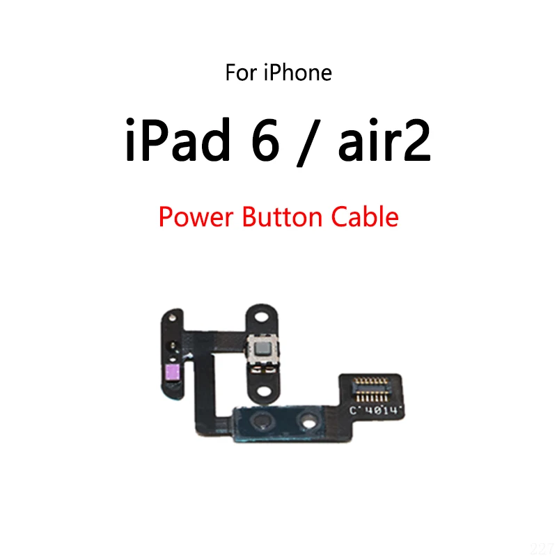 Power Button Switch Volume Mute Button On / Off Flex Cable For iPad 6 air 2 A1566