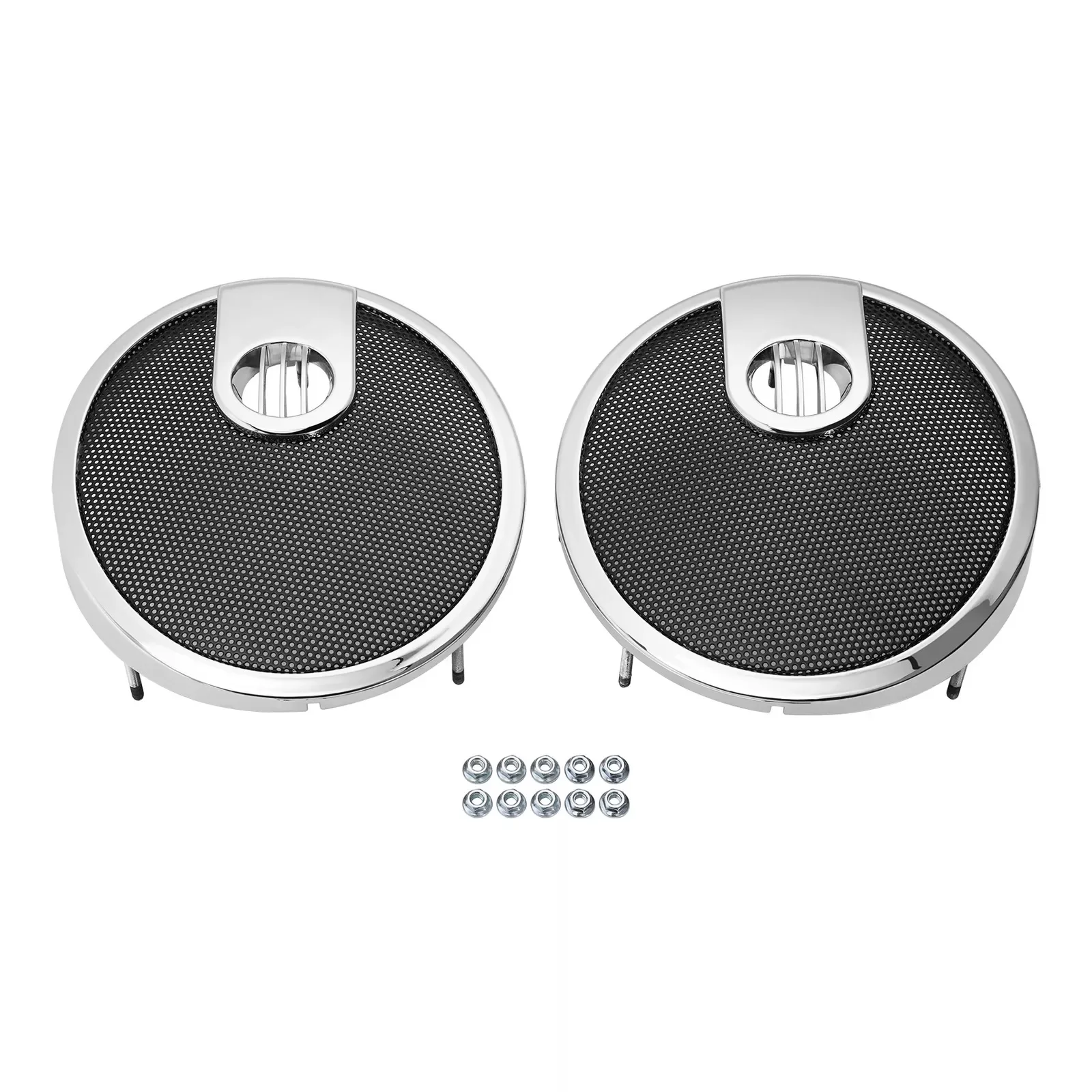 

Motorcycle 6.5" Saddlebag Speaker Grills For Indian Chieftain 2014-2018 Roadmaster 2015-2024 Limited Dark Horse