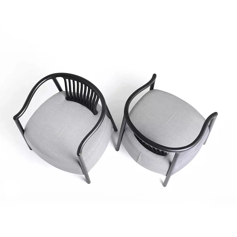 

Modern retro sofa chair, solid wood fabric cafe leisure chair, sales department reception, negotiation, sedentary