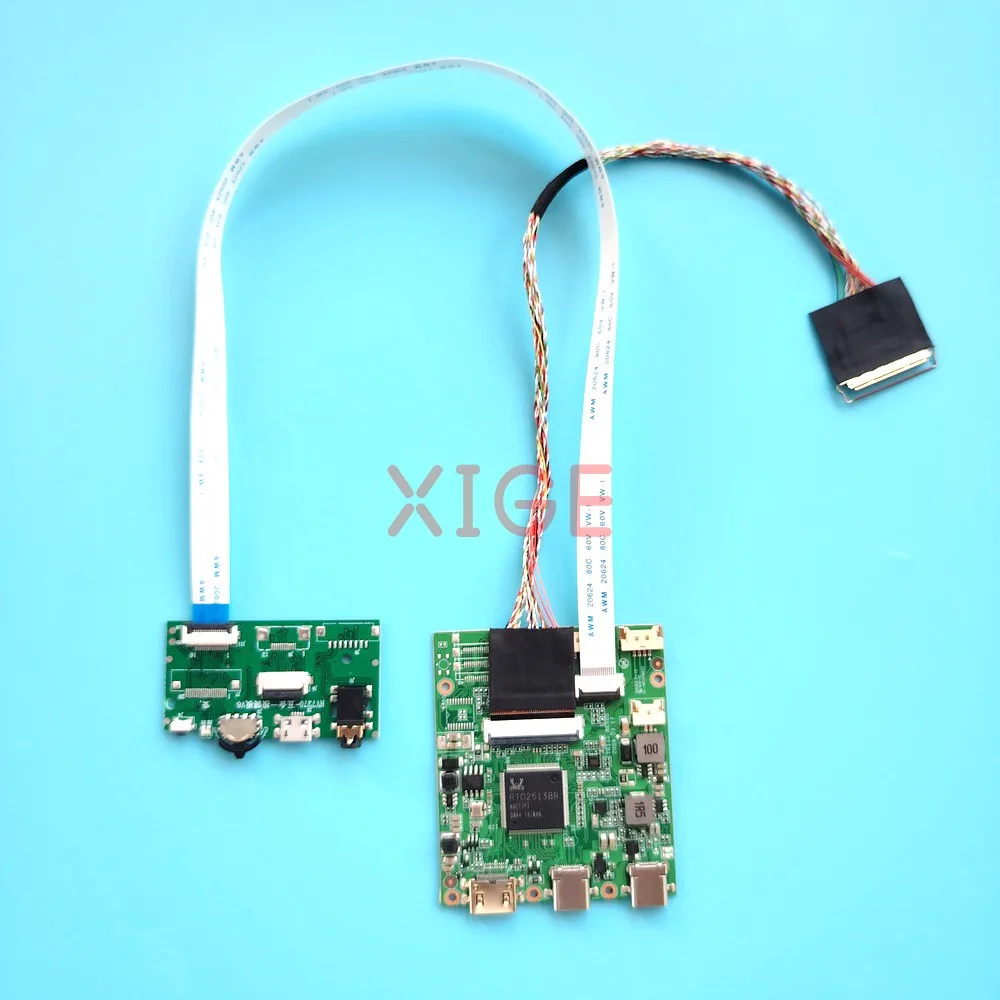 

Controller Driver Board For B140RTN02.2/1 B140RTN03.2/1 LVDS 40 Pin TYPE-C Laptop Matrix 1600x900 Mini-HDMI USB-C 14" DIY Kit