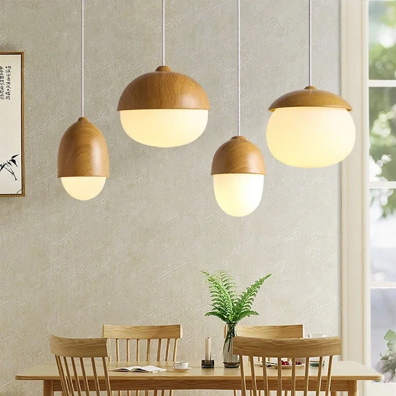 nordic pine nut lustres iluminacao simples criativo household pendant light quarto e sala de estar lustre suspenso luminaria led 01