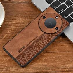 3D Embossing Case for Honor Magic 6 5 4 Lite Pro 5G X7 X9A X9B 200 100 90 80 GT 70 Pro Cover Soft Matte Leather Full Lens Shell