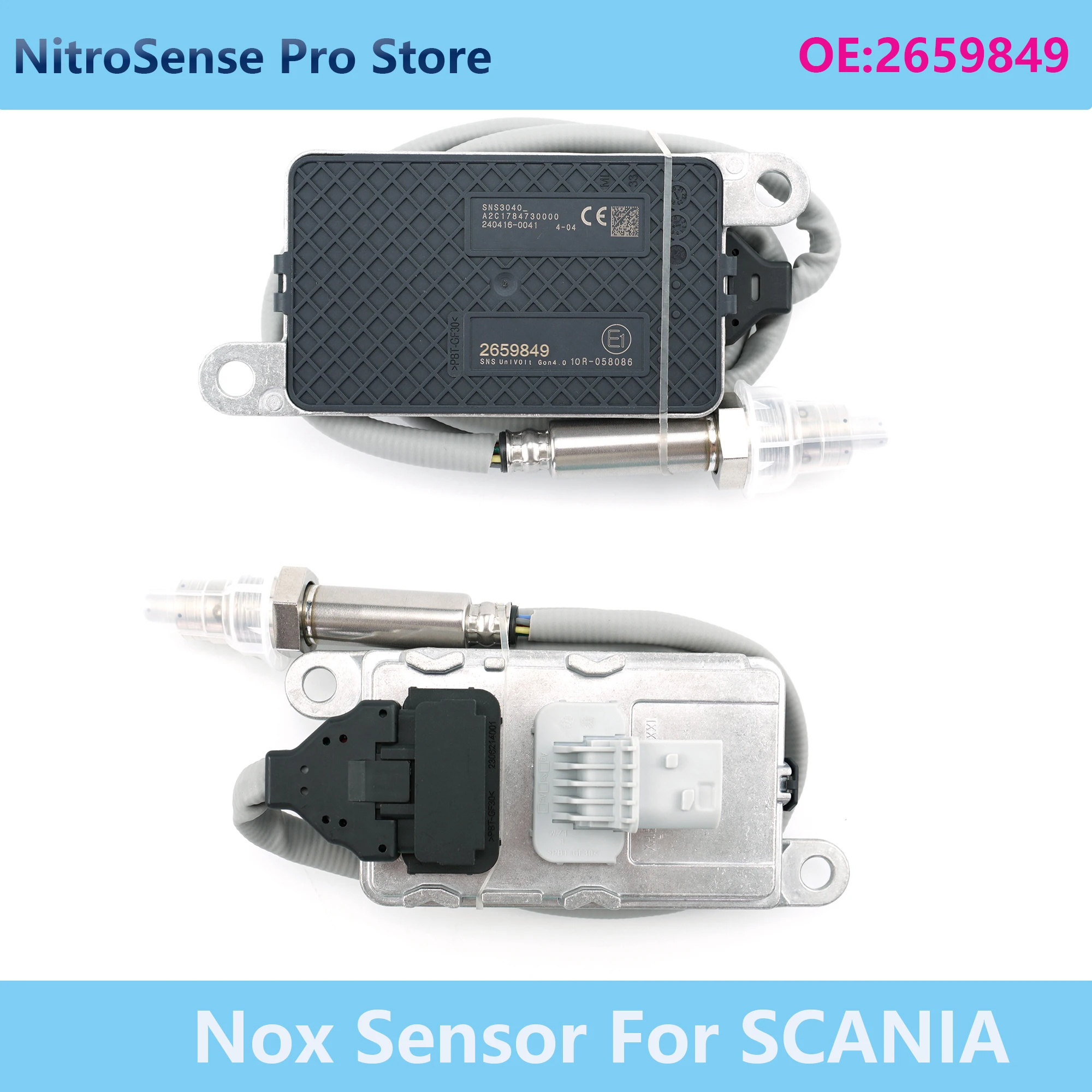 

OEM SNS3040 2659849 High Quality Nitrogen Oxide Sensor Nox Sensor For Scania 2294290 2064768 2247380 2296800 2659850