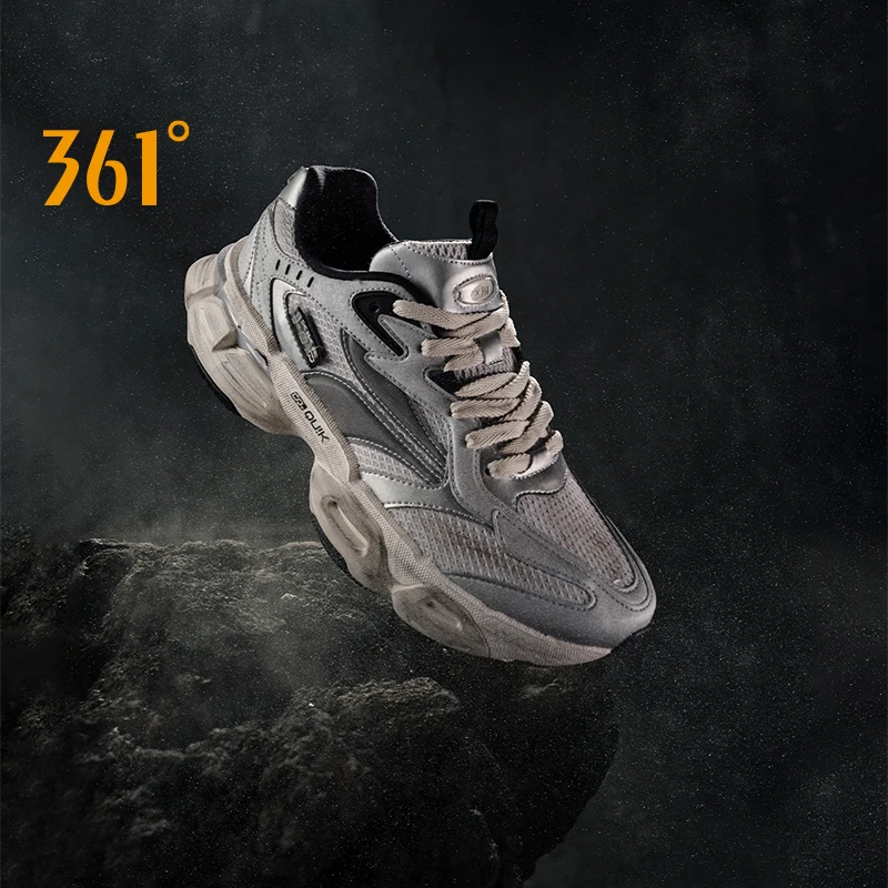 

361 Degrees Women Sport Shoes Retro Casual Classic Versatile Breathable Stable Cushioning Thick-soled Female Sneakers 682446761F