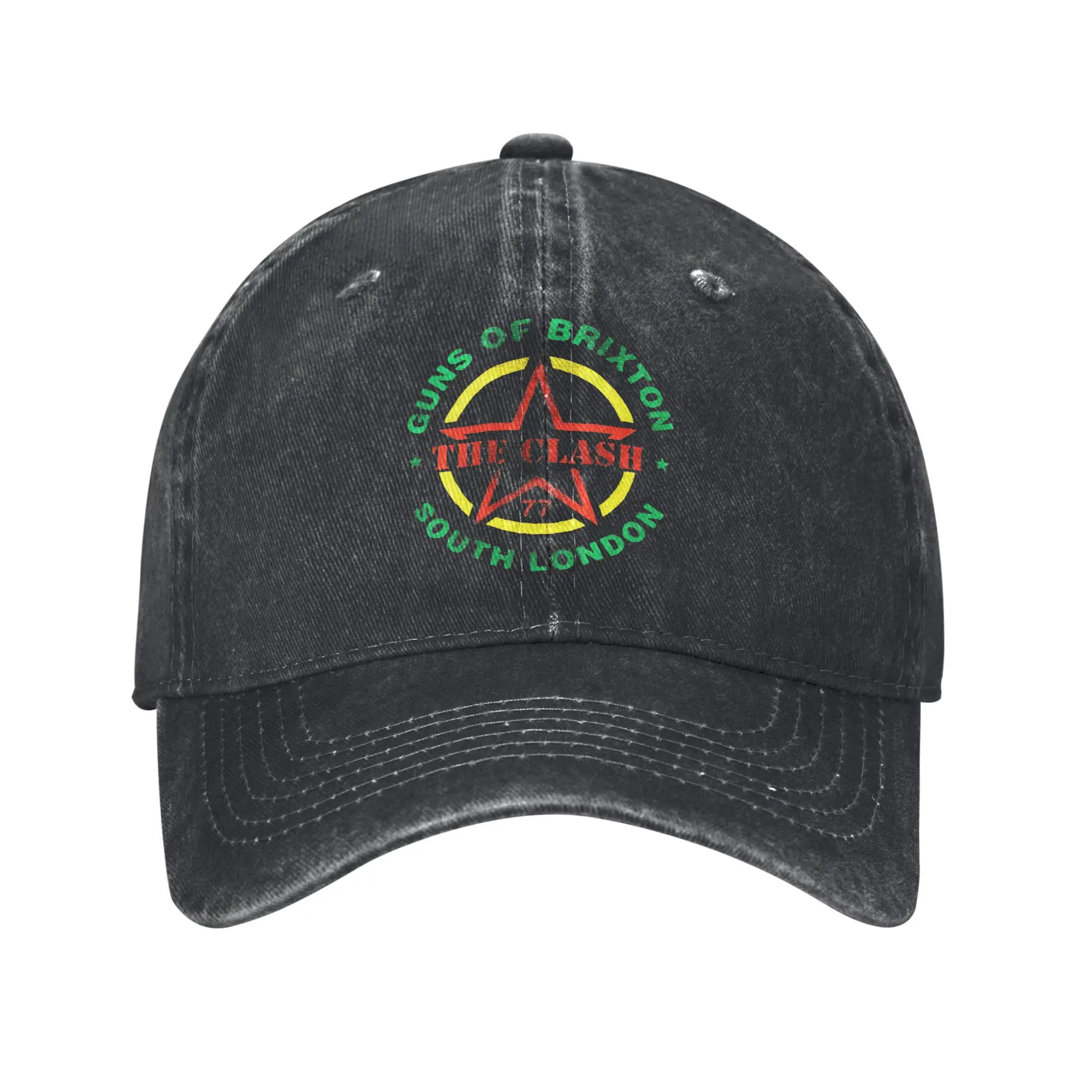 Vintage Clash band Baseball Cap Vintage Distressed Washed  Headwear Unisex Outdoor Workouts  Adjustable Fit Caps Hat