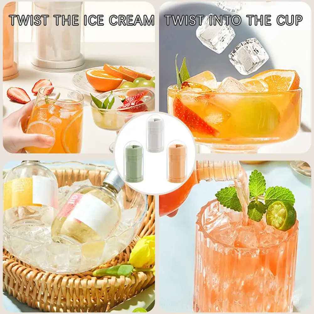 

Twisting Ice Cup One-button Spin out of the Press Cubes Storage Cold With Tool Molds Drink Making Kitchen Lid Box X9C0