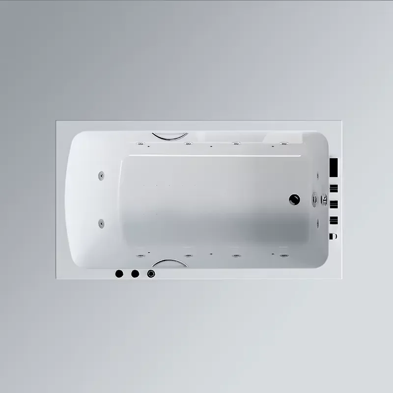 European Style Freestanding Bathtub with Headrest and Armrests for Elderly Care Hotel Projects