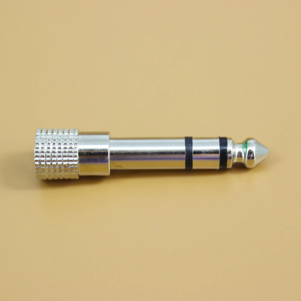 1PCS 6.35mm male to 3.5mm female gold-plated conversion head stereo audio adapter 3-pole dual mono stereo headphone jack