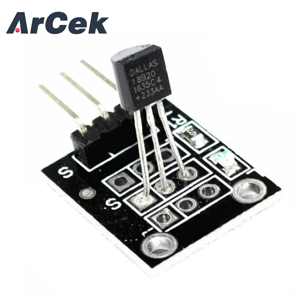 For Arduino KY-001 DS18B20 Temperature Sensor Module Measurement Module DC 3V ~ 5V Board